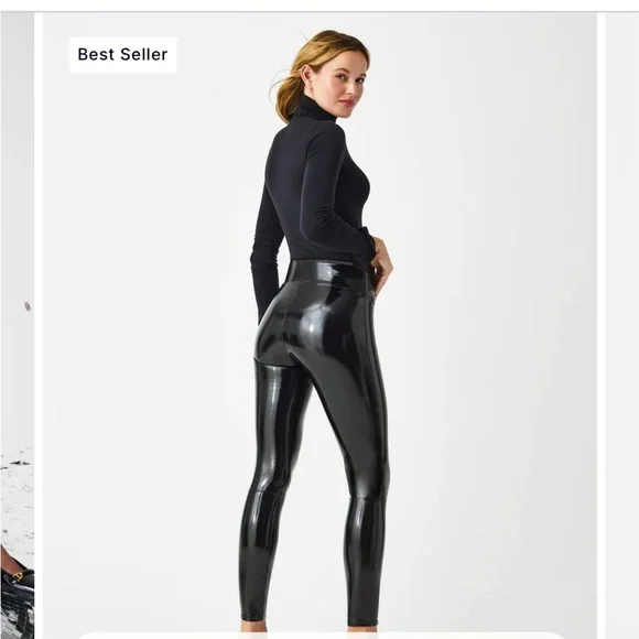 Spanx Faux Patent Leather Leggings - Picture 2 of 3